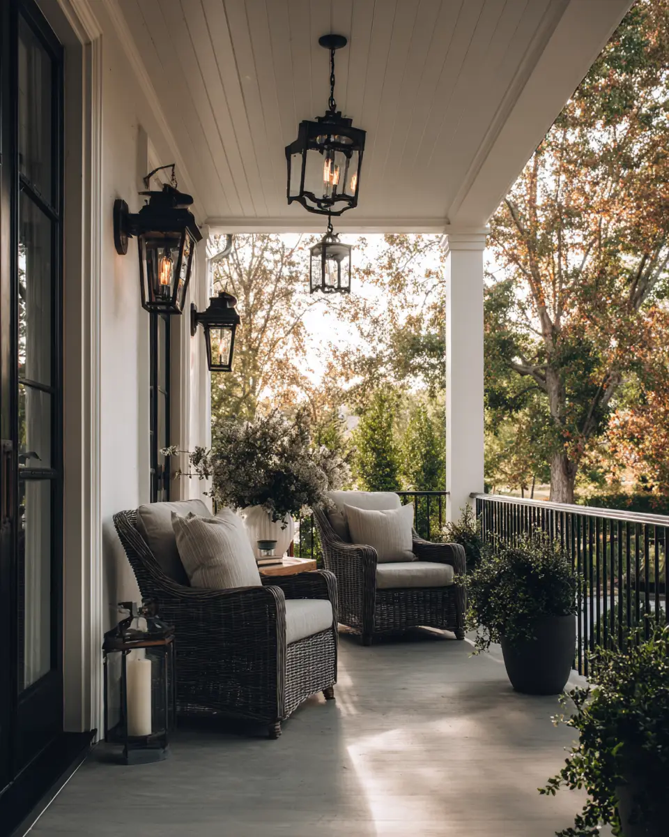 White Industrial Porch Decor Ideas