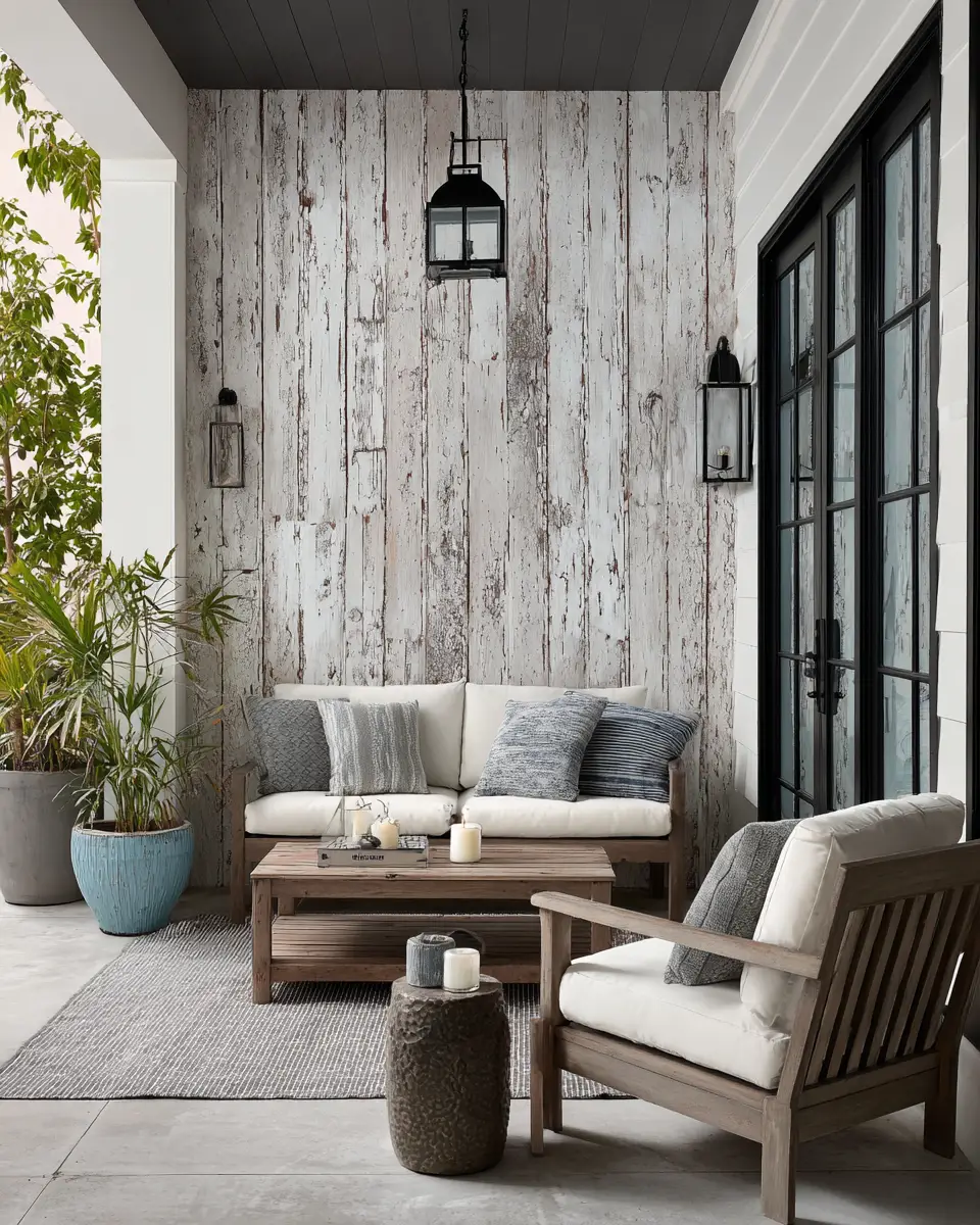 White Industrial Porch Decor Ideas