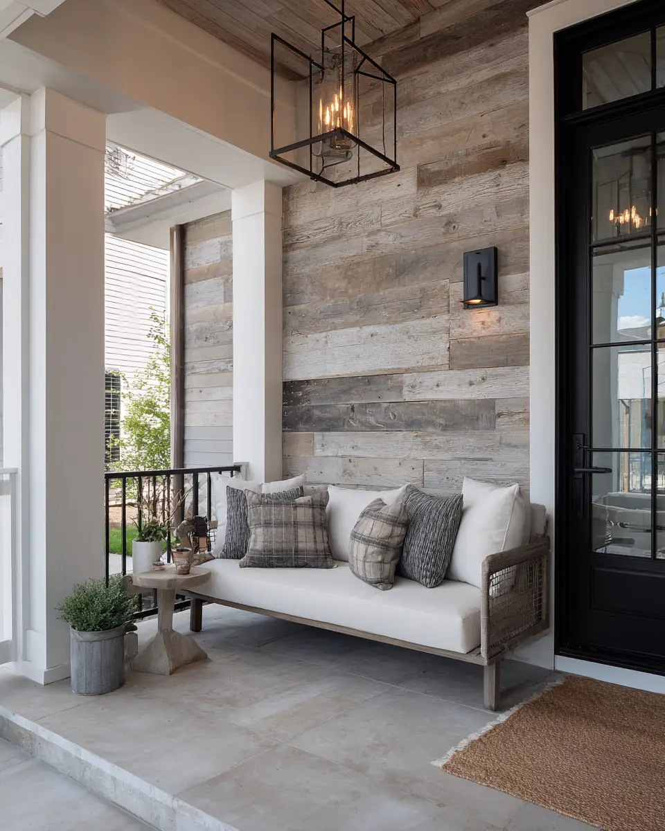 White Industrial Porch Decor Ideas