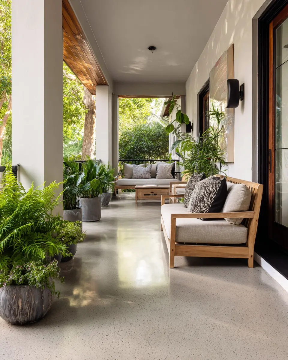 White Industrial Porch Decor Ideas