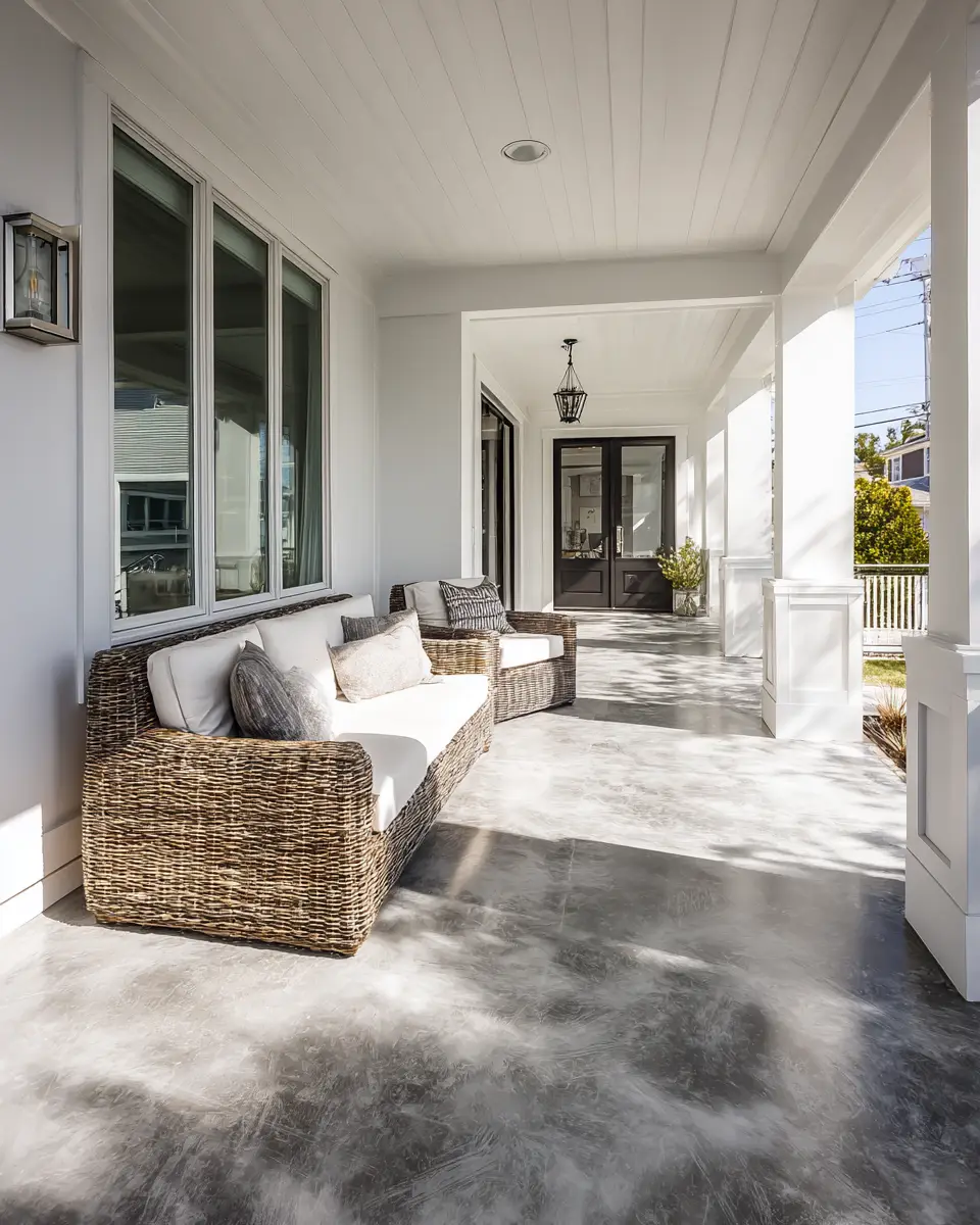 White Industrial Porch Decor Ideas