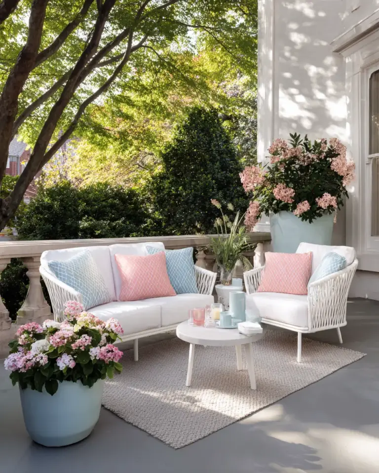 White Mid-Century Modern Patio Decor Ideas - Featured
