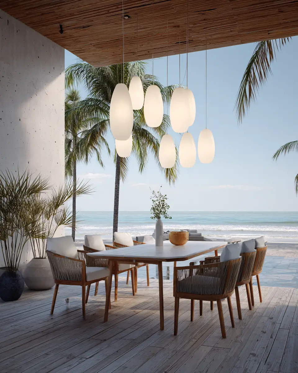 White Mid-Century Modern Patio Decor Ideas