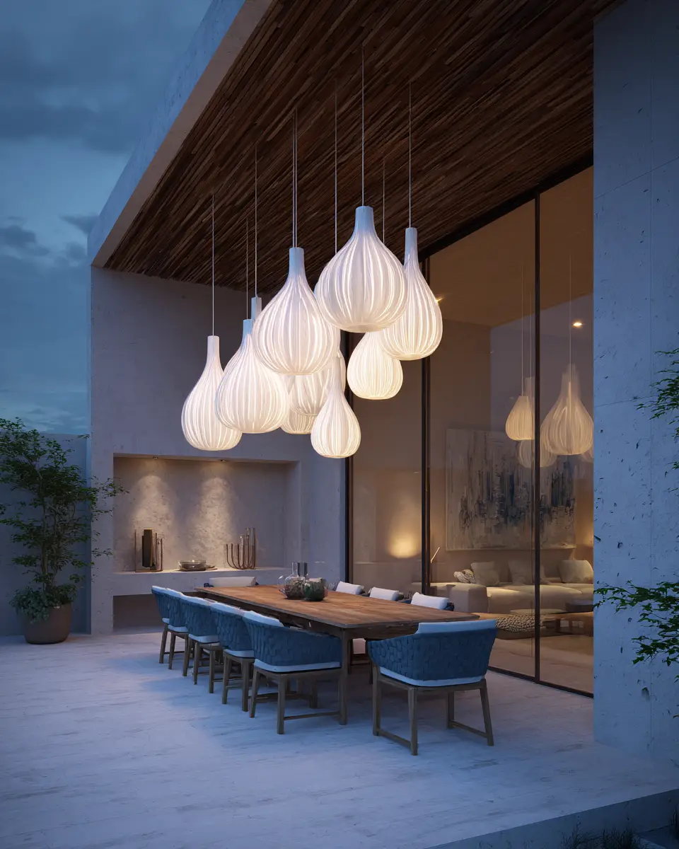 White Mid-Century Modern Patio Decor Ideas