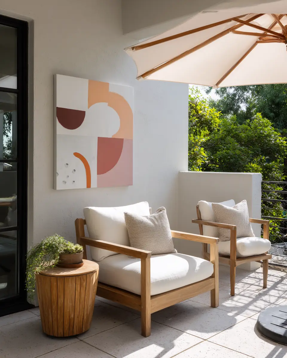 White Mid-Century Modern Patio Decor Ideas