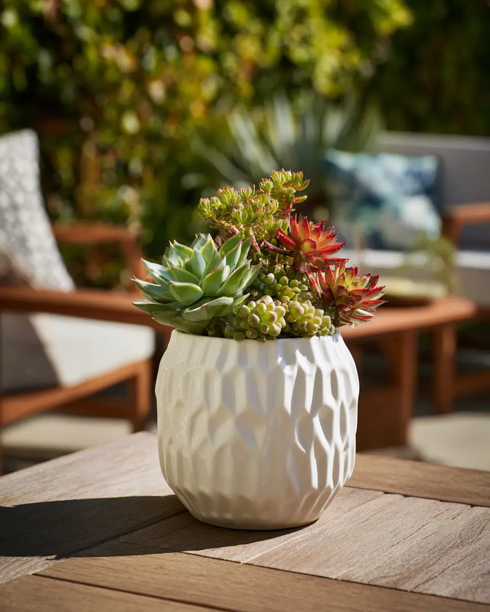 White Mid-Century Modern Patio Decor Ideas