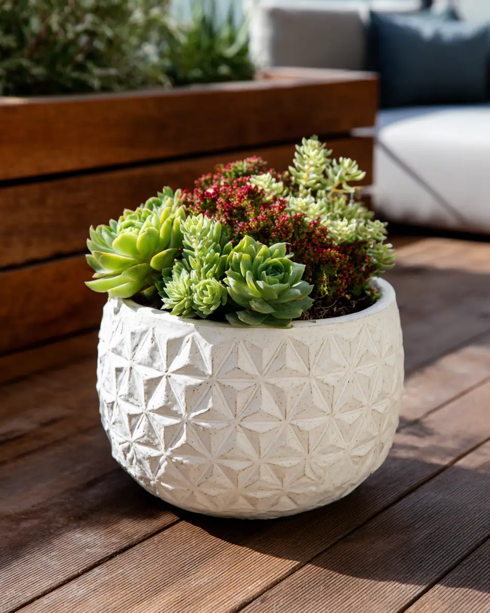 White Mid-Century Modern Patio Decor Ideas