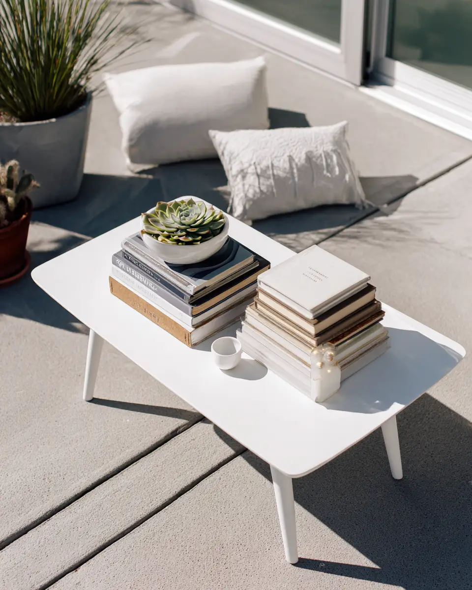 White Mid-Century Modern Patio Decor Ideas