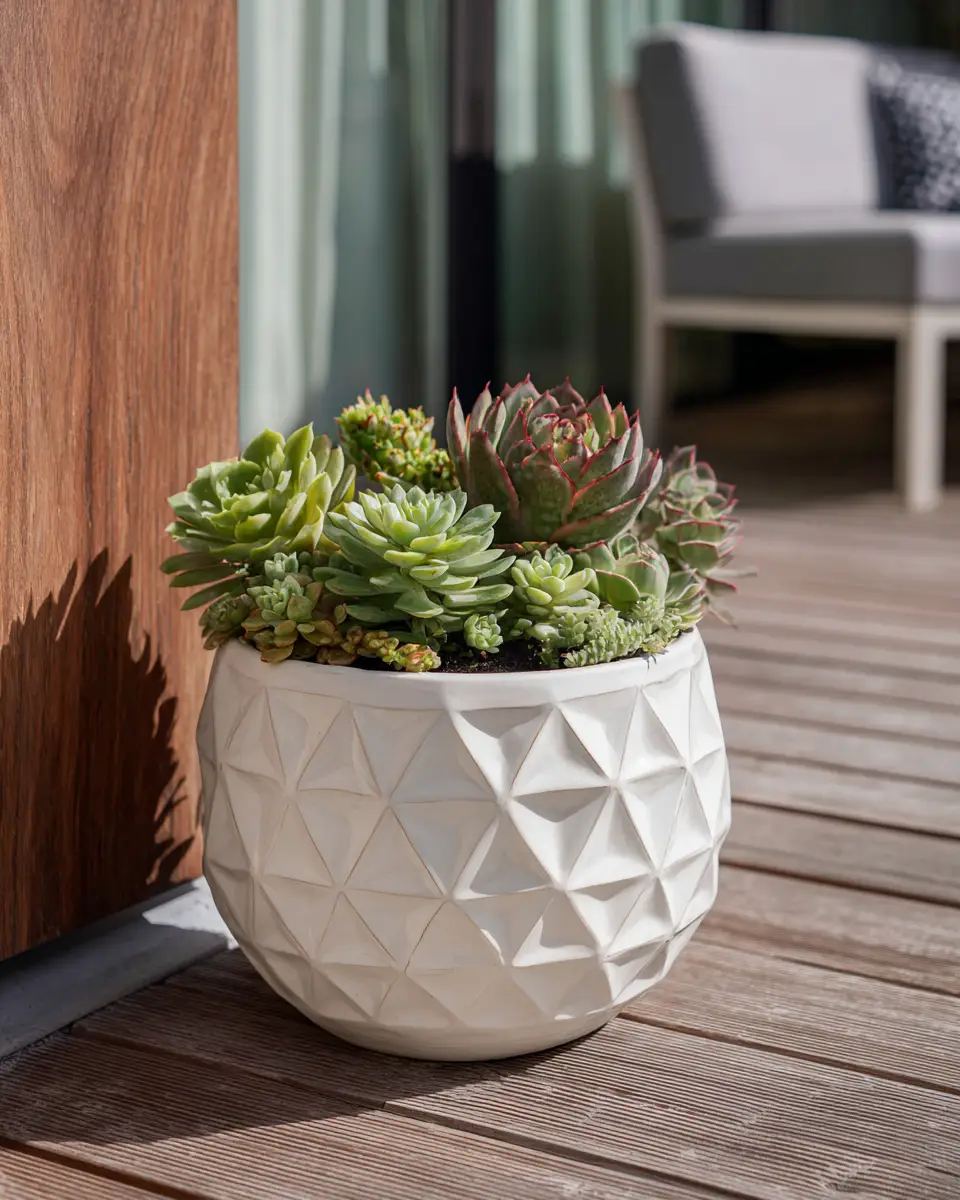 White Mid-Century Modern Patio Decor Ideas