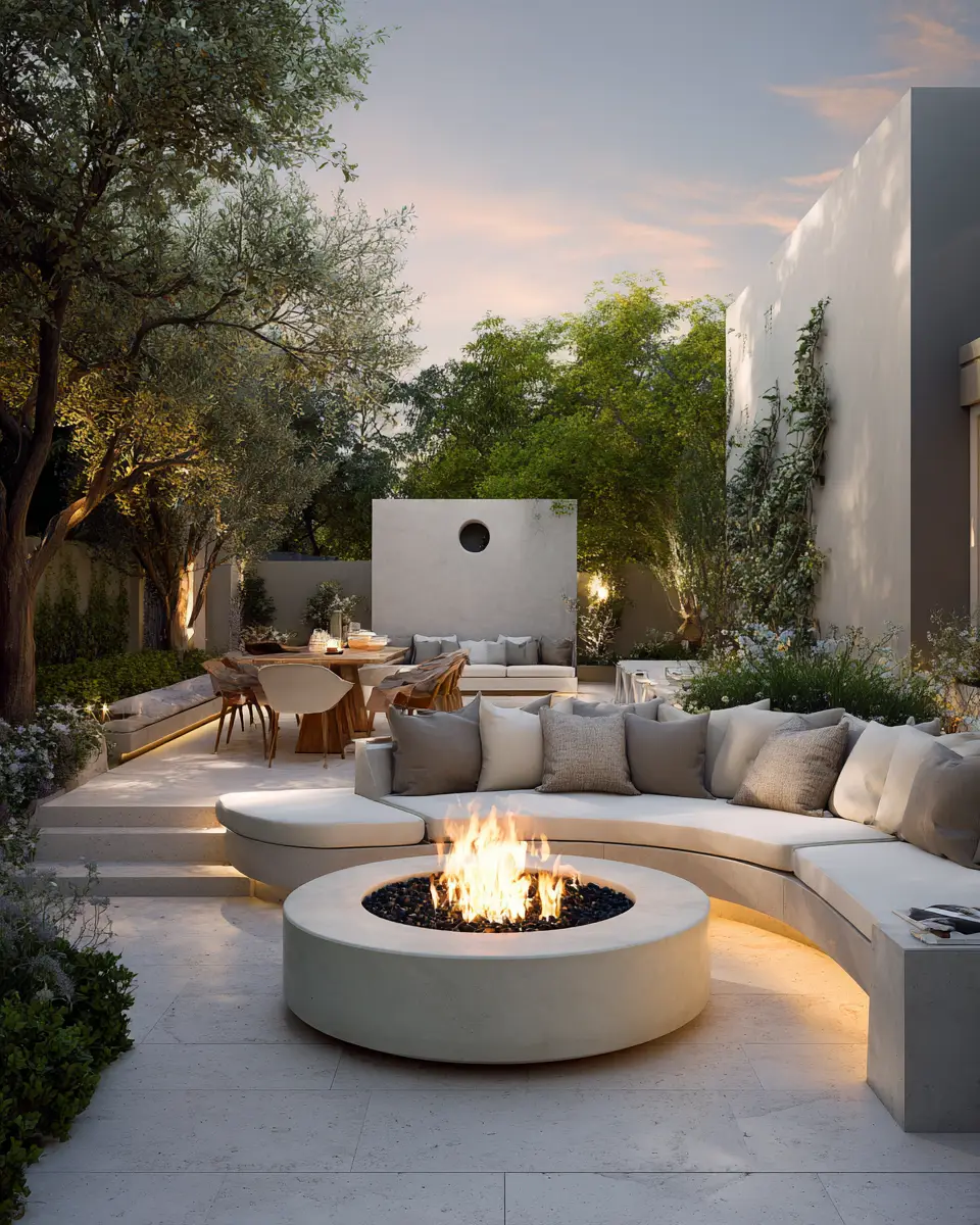 White Mid-Century Modern Patio Decor Ideas