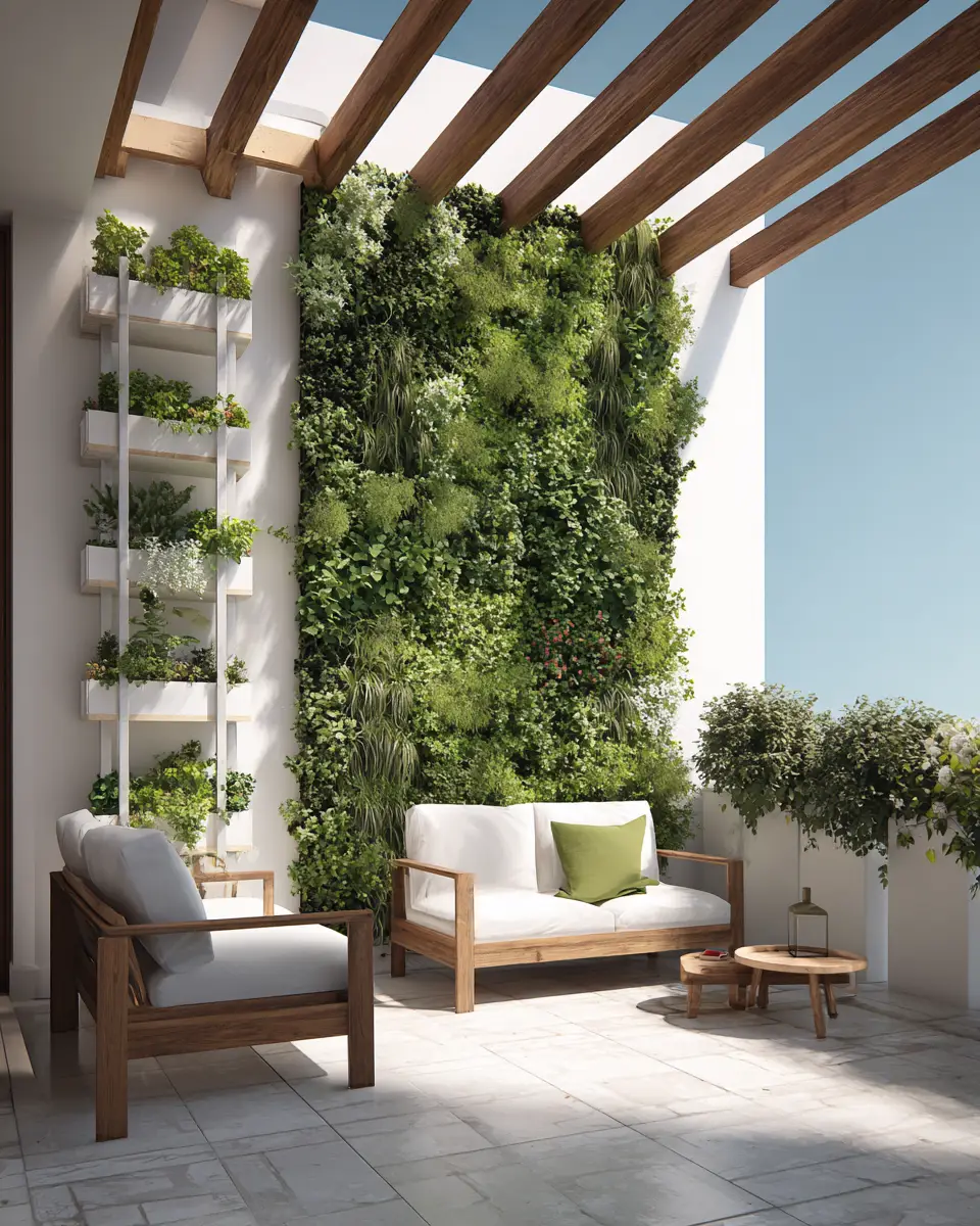 White Mid-Century Modern Patio Decor Ideas