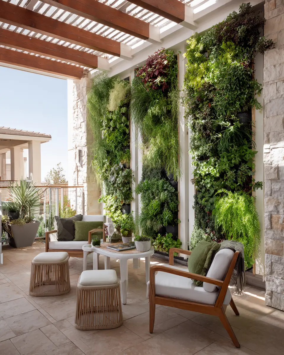 White Mid-Century Modern Patio Decor Ideas