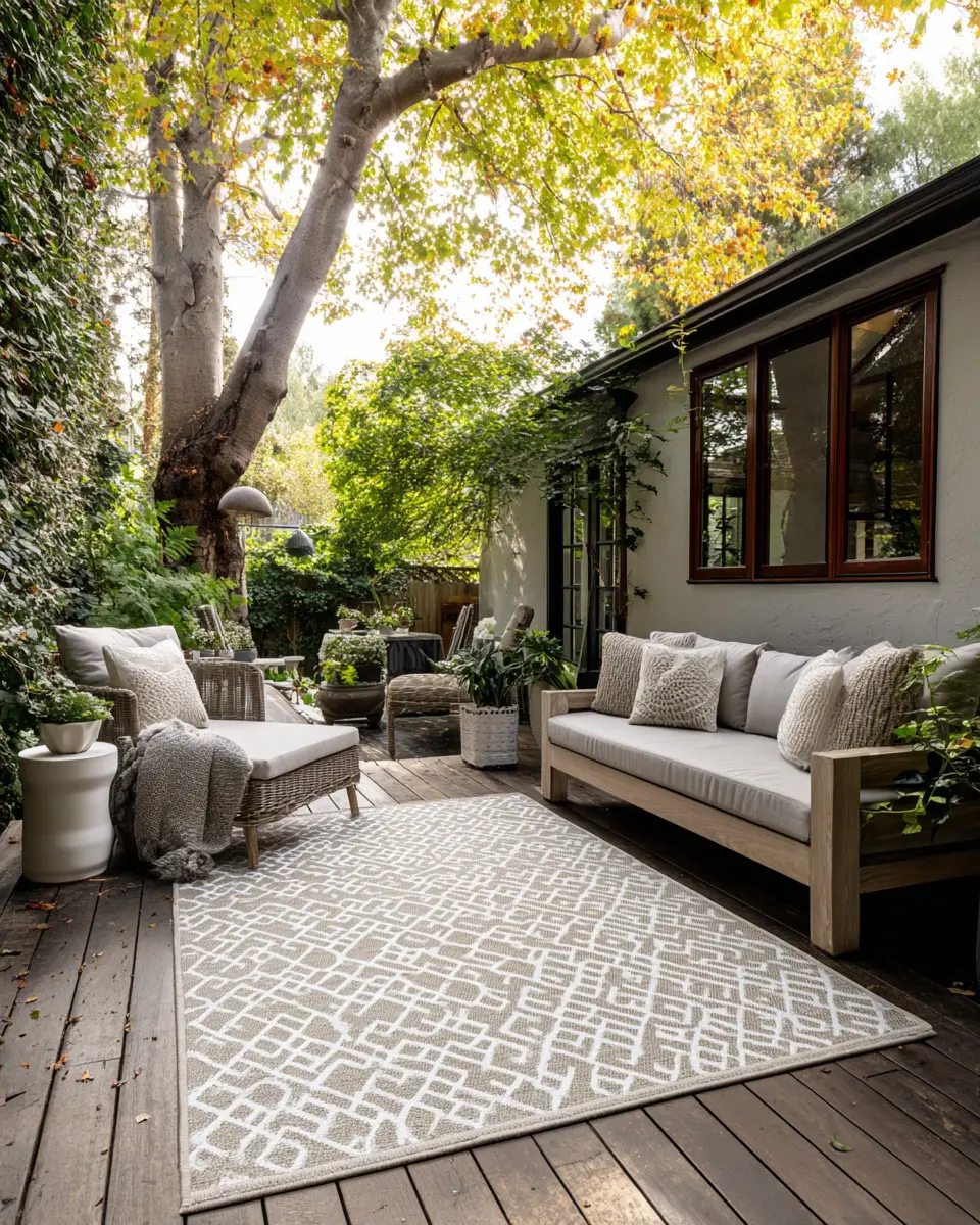 White Mid-Century Modern Patio Decor Ideas