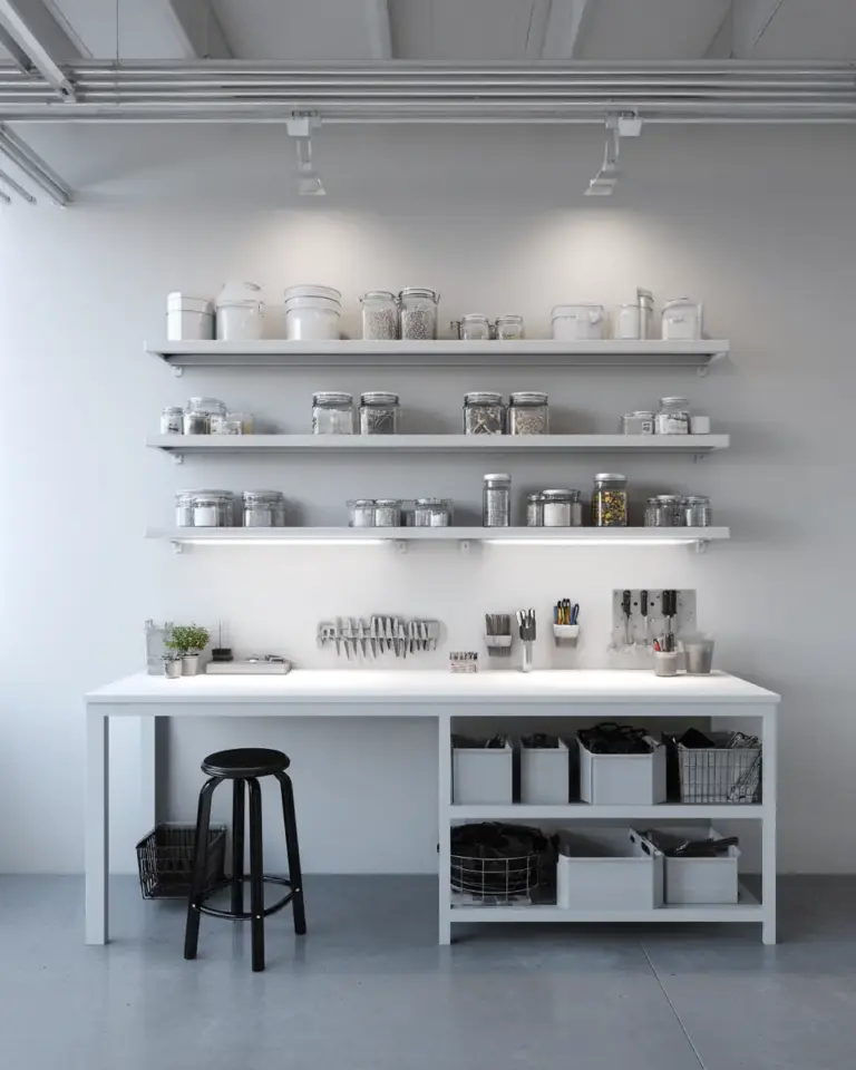 White Minimalist Garage Decor Ideas - Featured