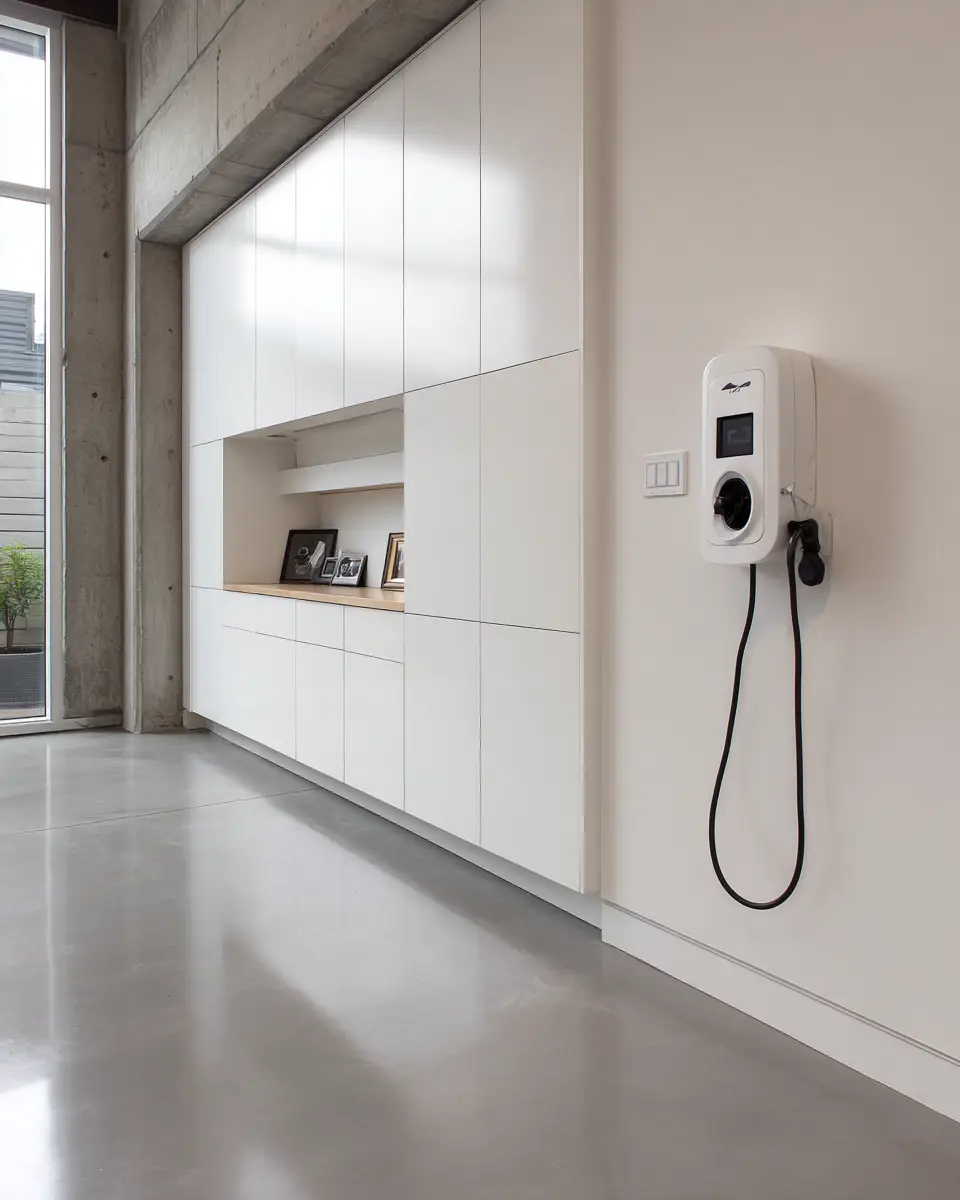 White Minimalist Garage Decor Ideas