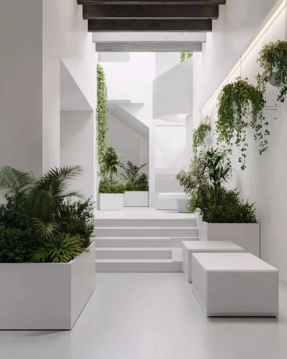 White Minimalist Garage Decor Ideas