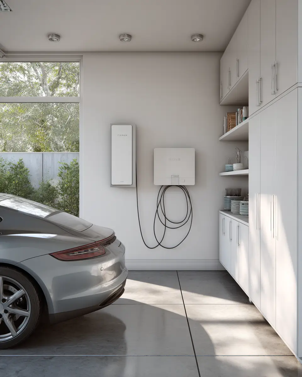 White Minimalist Garage Decor Ideas