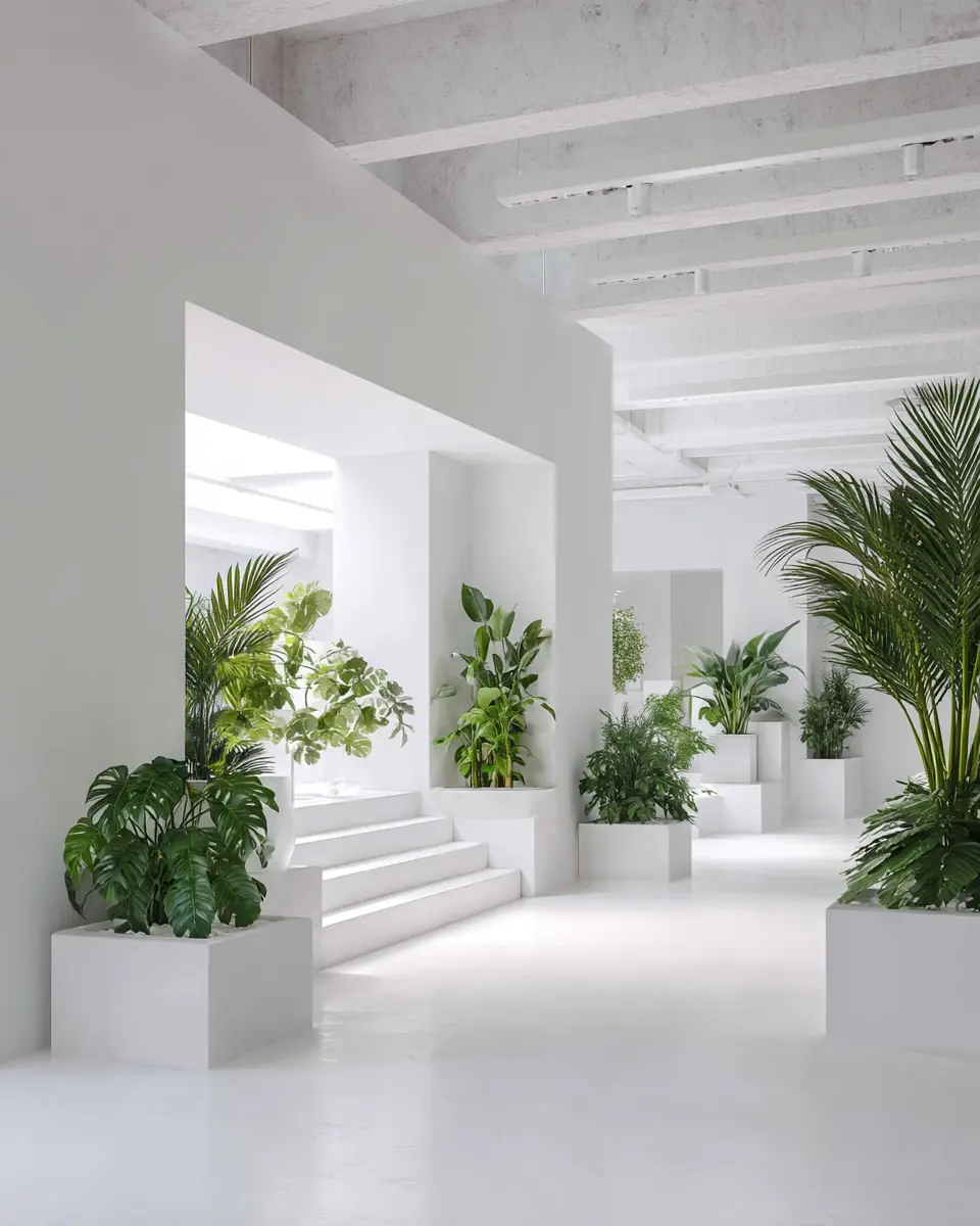 White Minimalist Garage Decor Ideas