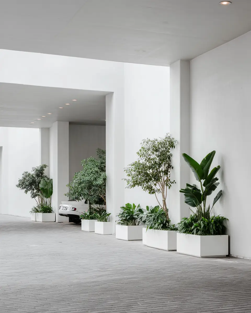 White Minimalist Garage Decor Ideas