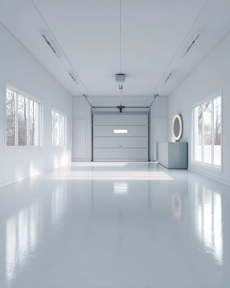 White Minimalist Garage Decor Ideas