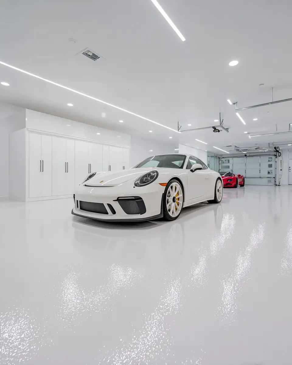 White Minimalist Garage Decor Ideas