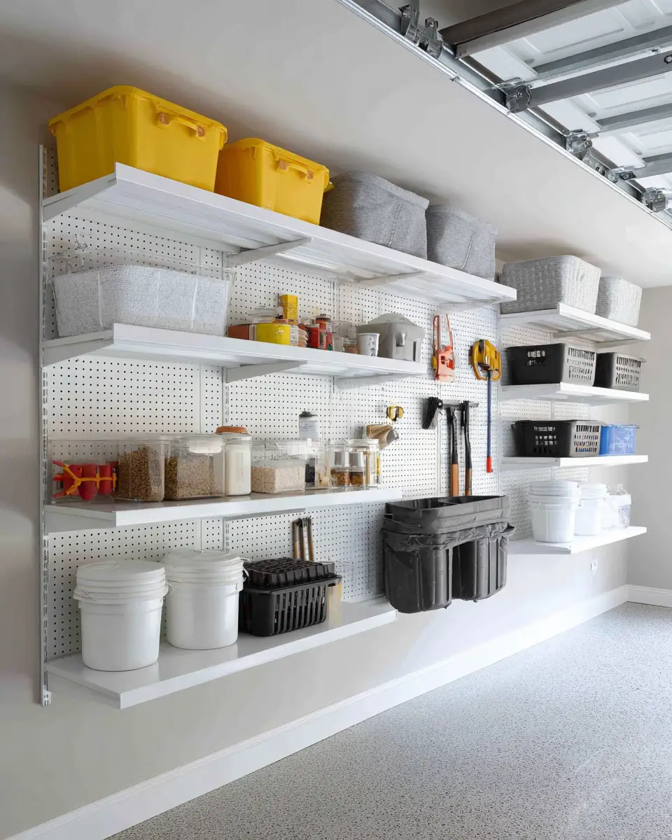 White Minimalist Garage Decor Ideas