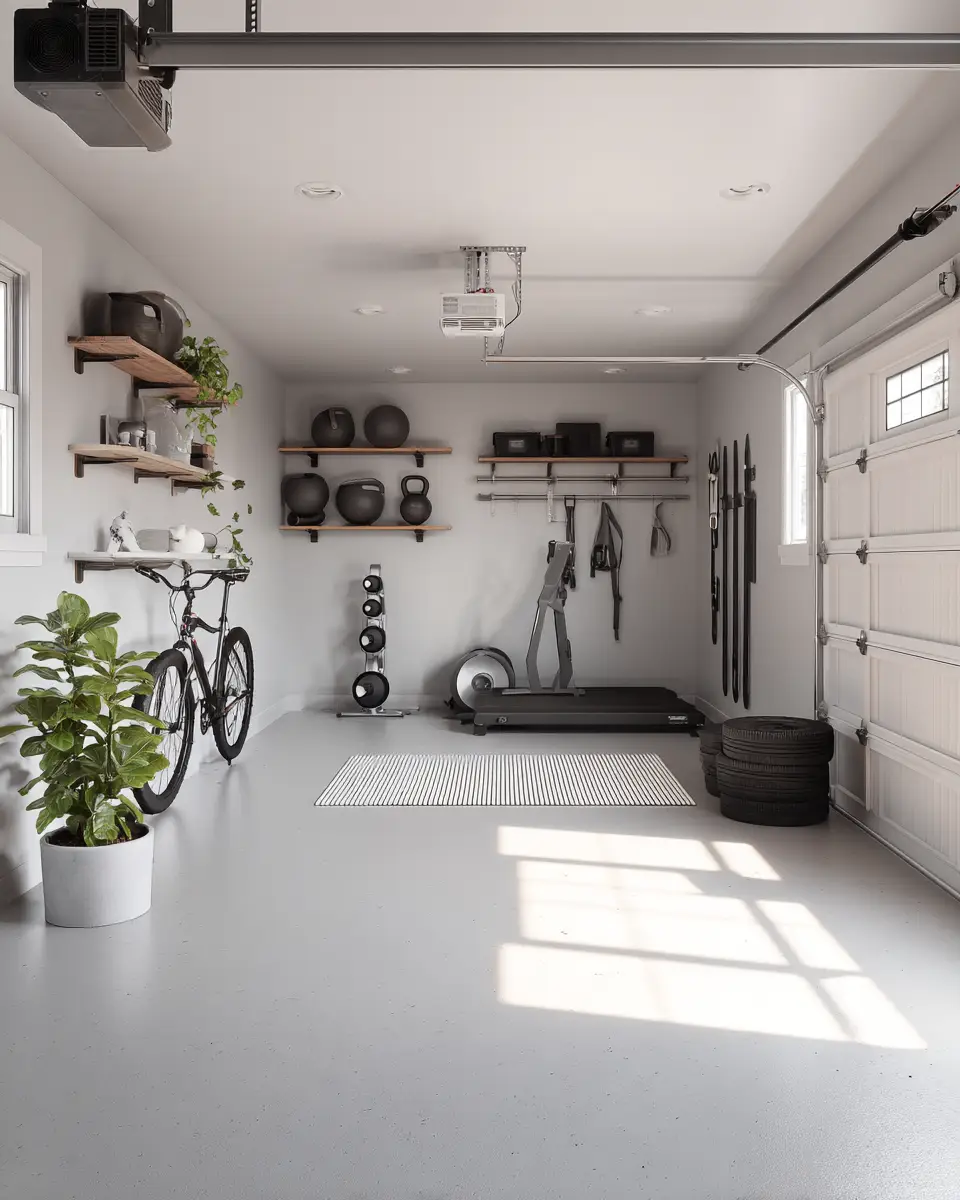 White Minimalist Garage Decor Ideas