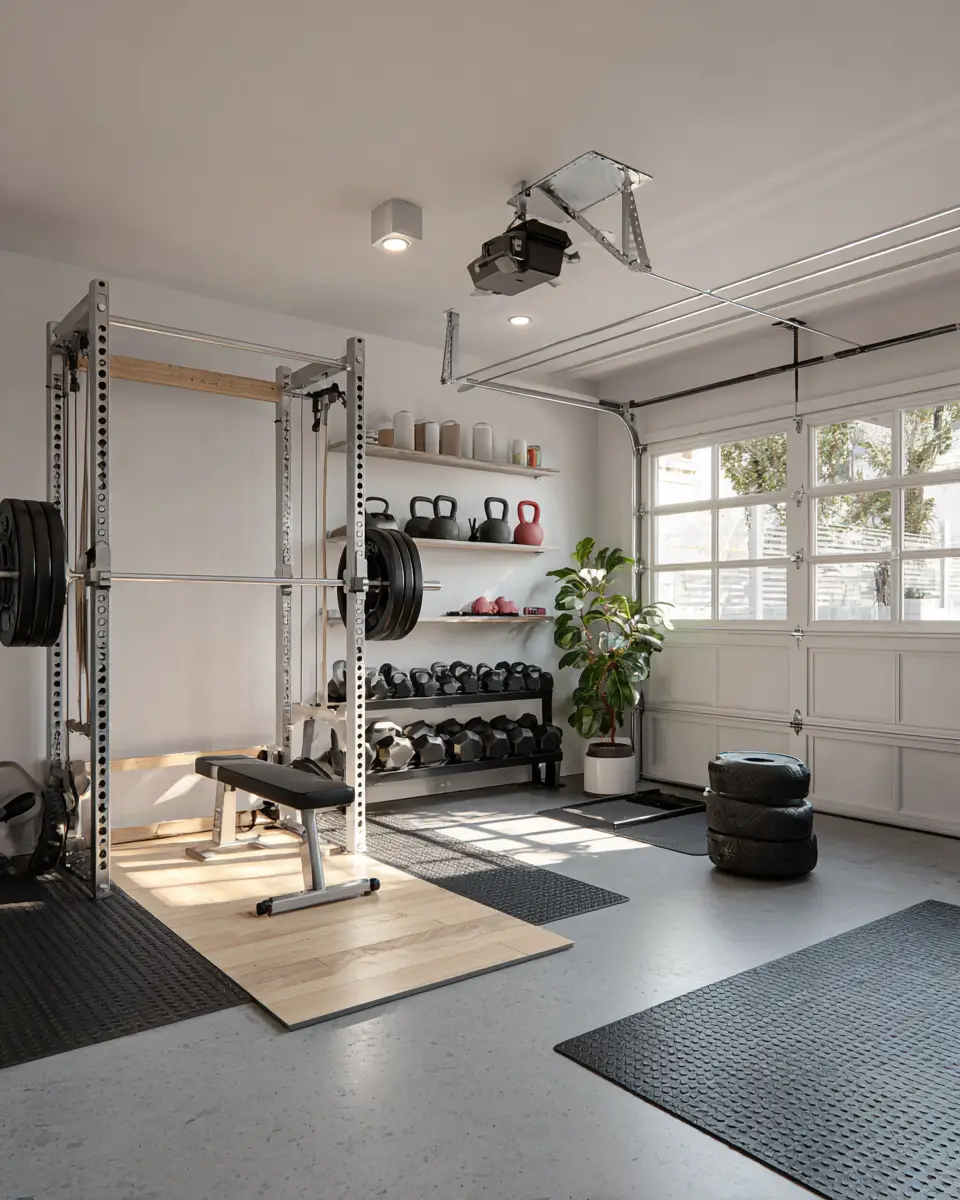 White Minimalist Garage Decor Ideas