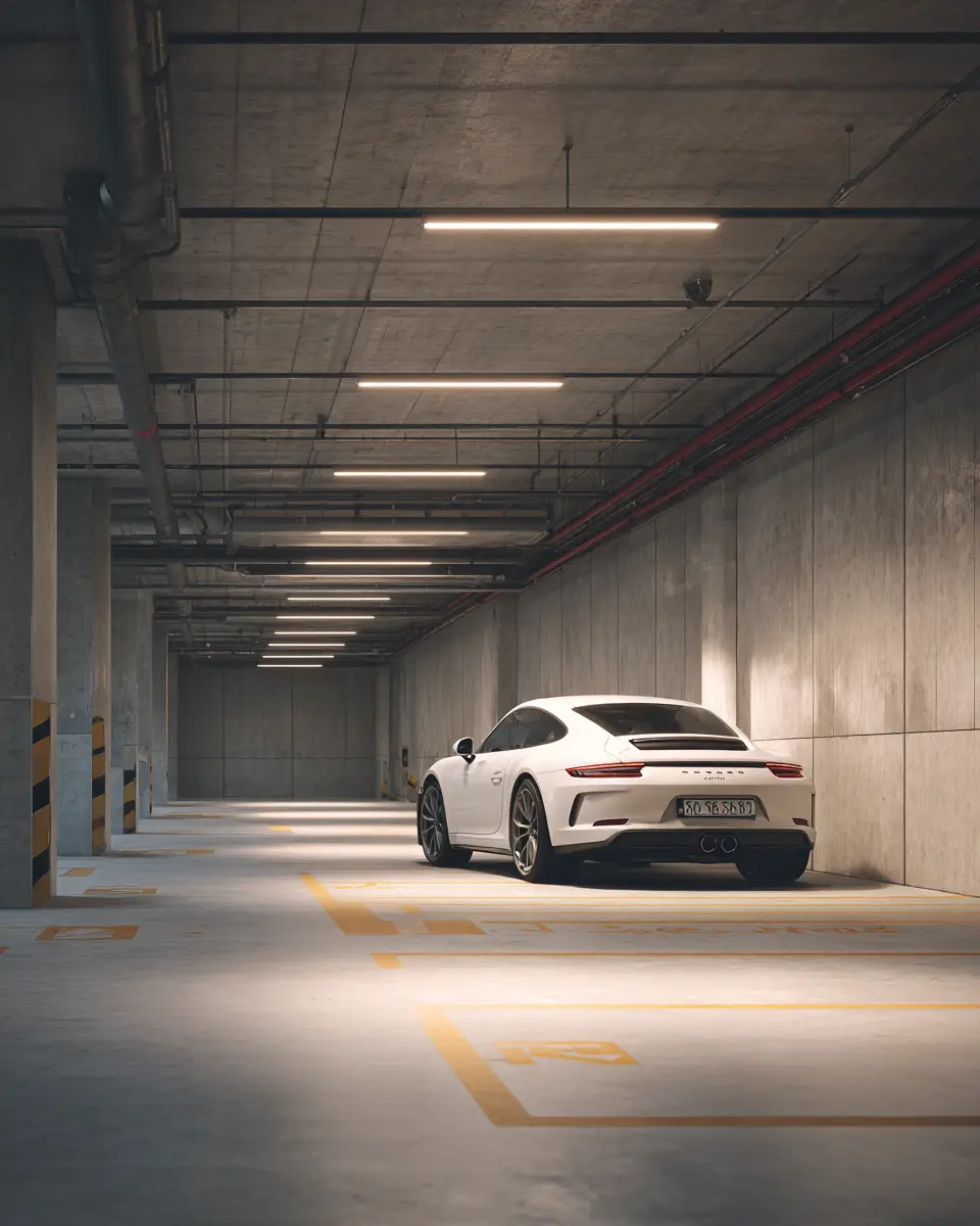 White Minimalist Garage Decor Ideas