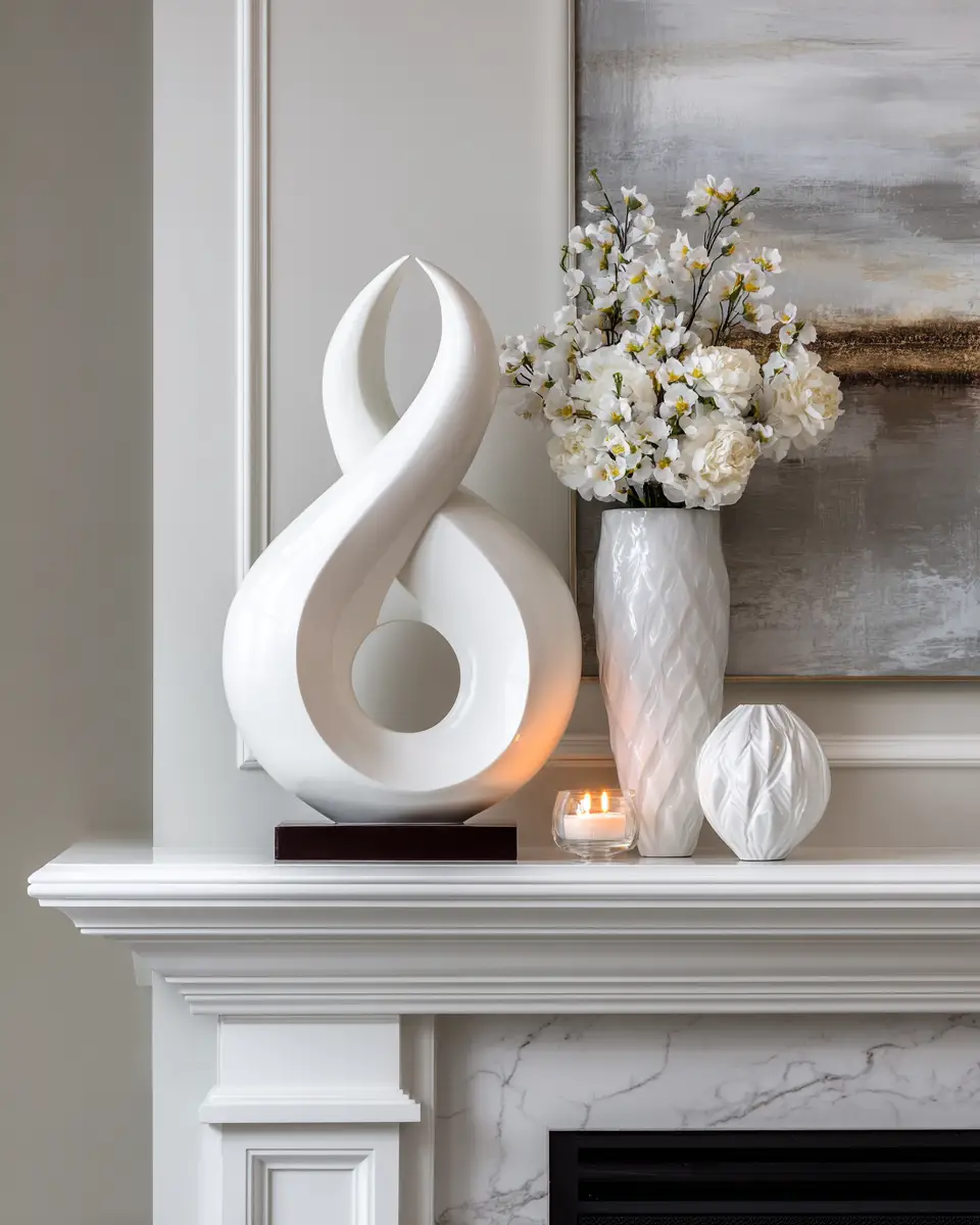 White Modern Living Room Decor Ideas