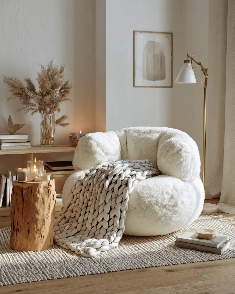 White Modern Living Room Decor Ideas