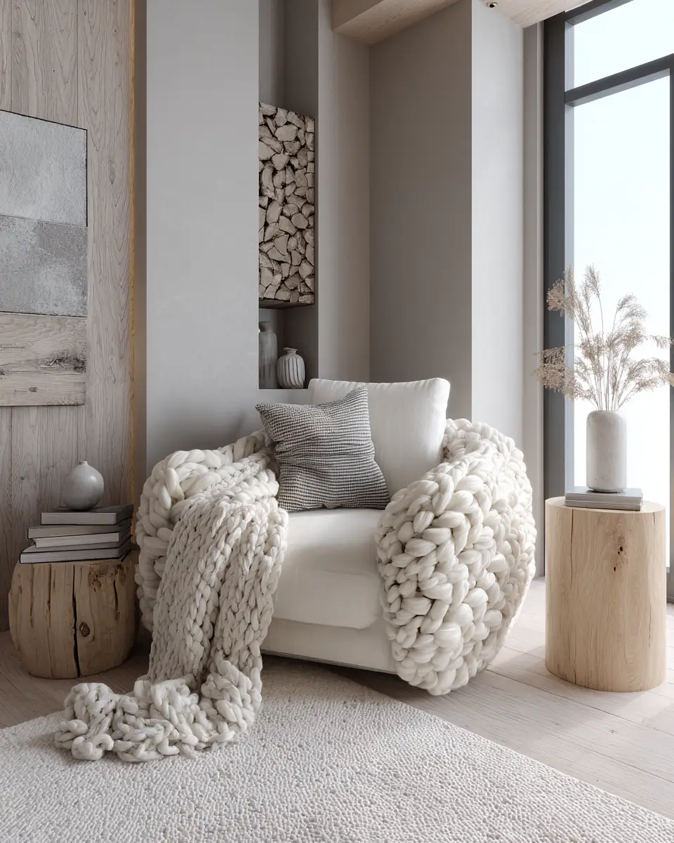 White Modern Living Room Decor Ideas