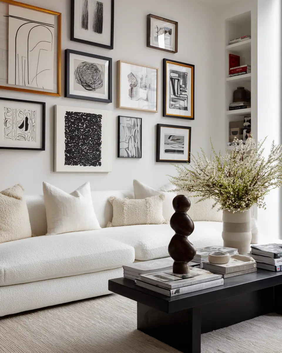 White Modern Living Room Decor Ideas