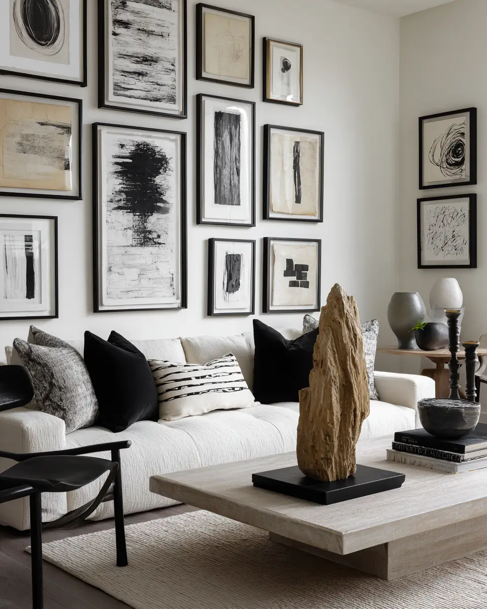 White Modern Living Room Decor Ideas