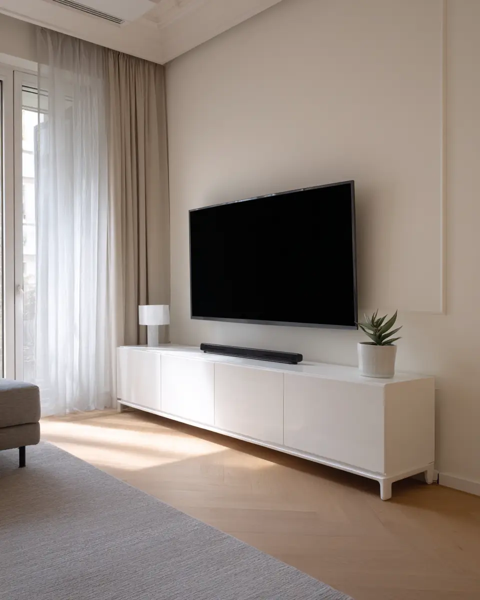 White Modern Living Room Decor Ideas