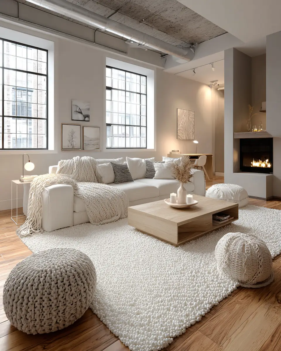 White Modern Living Room Decor Ideas