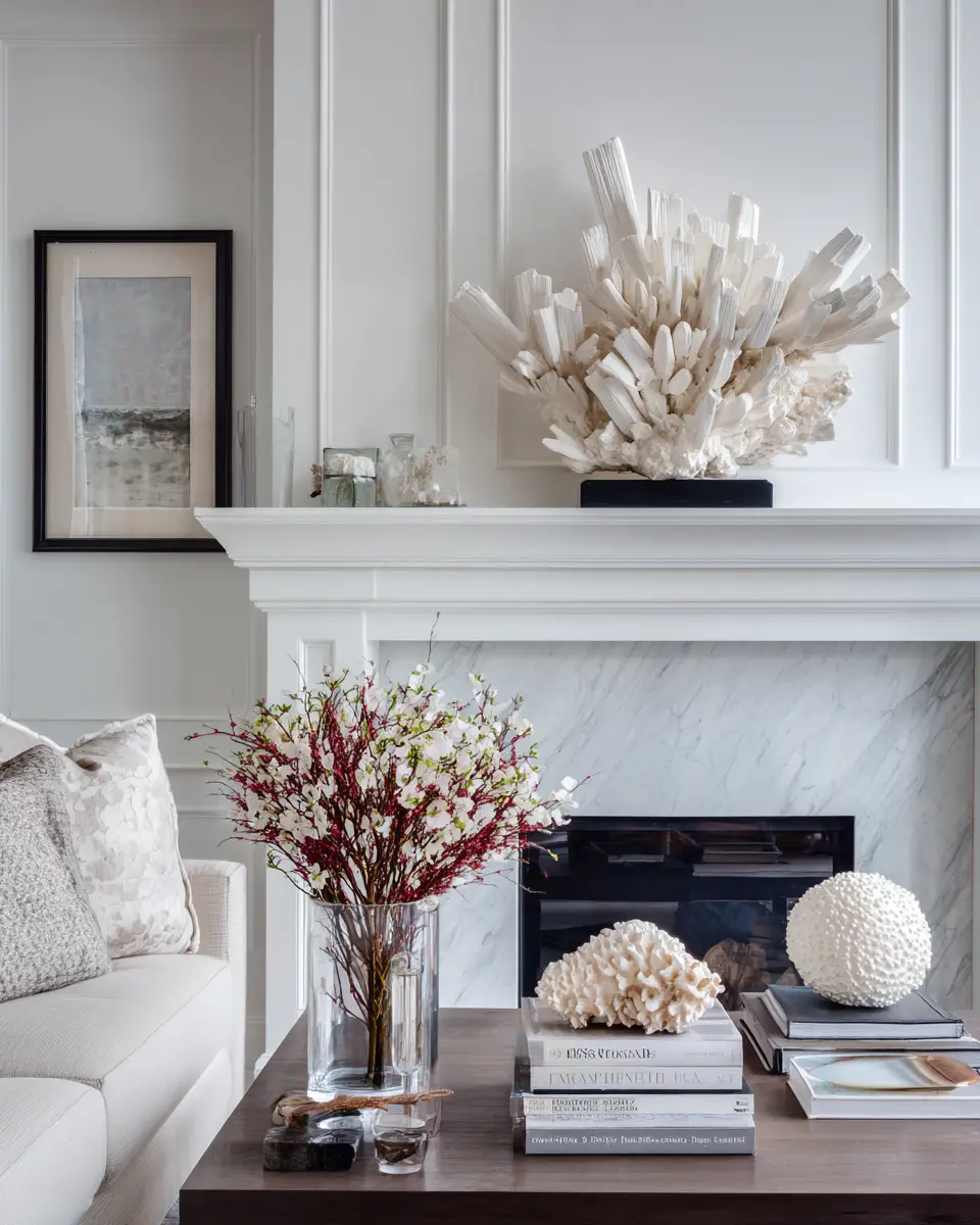 White Modern Living Room Decor Ideas