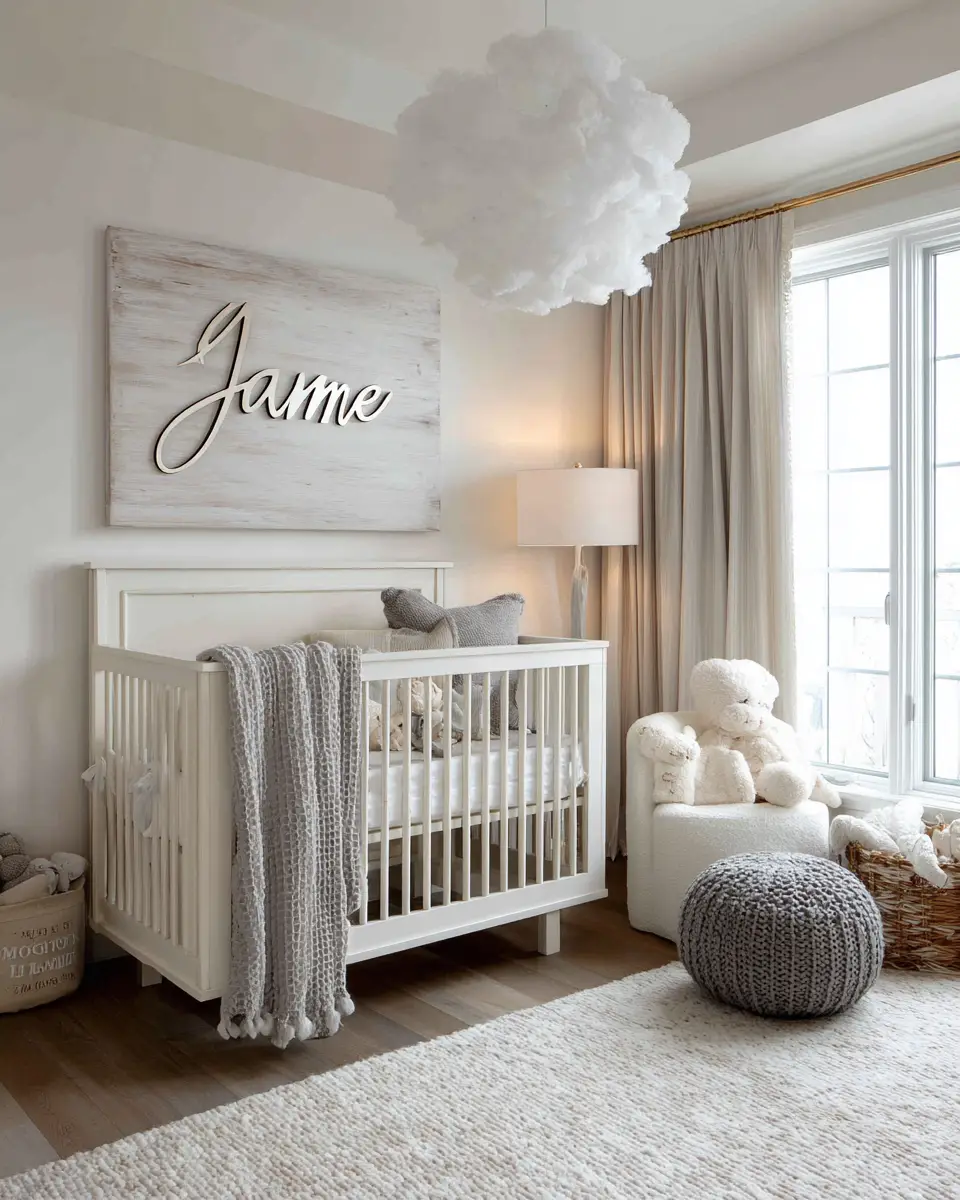 White Modern Nursery Decor Ideas