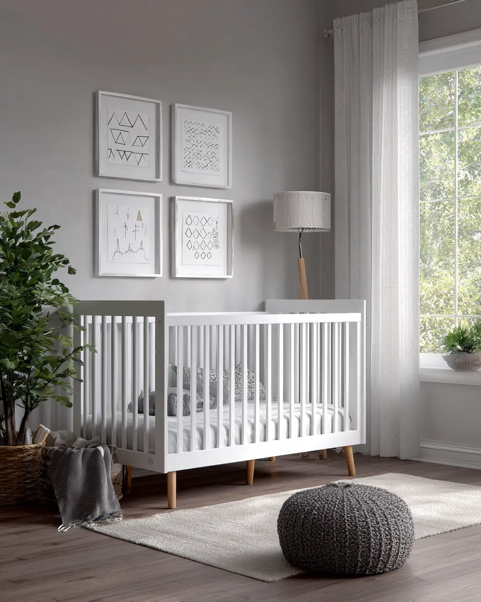 White Modern Nursery Decor Ideas