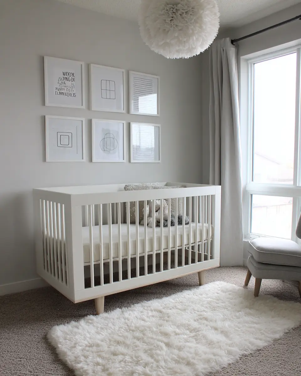 White Modern Nursery Decor Ideas