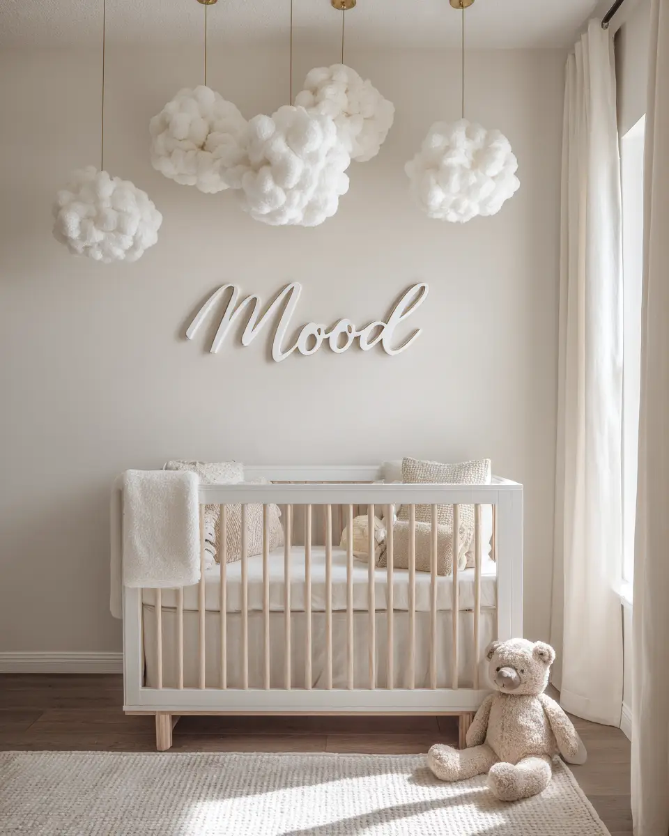 White Modern Nursery Decor Ideas