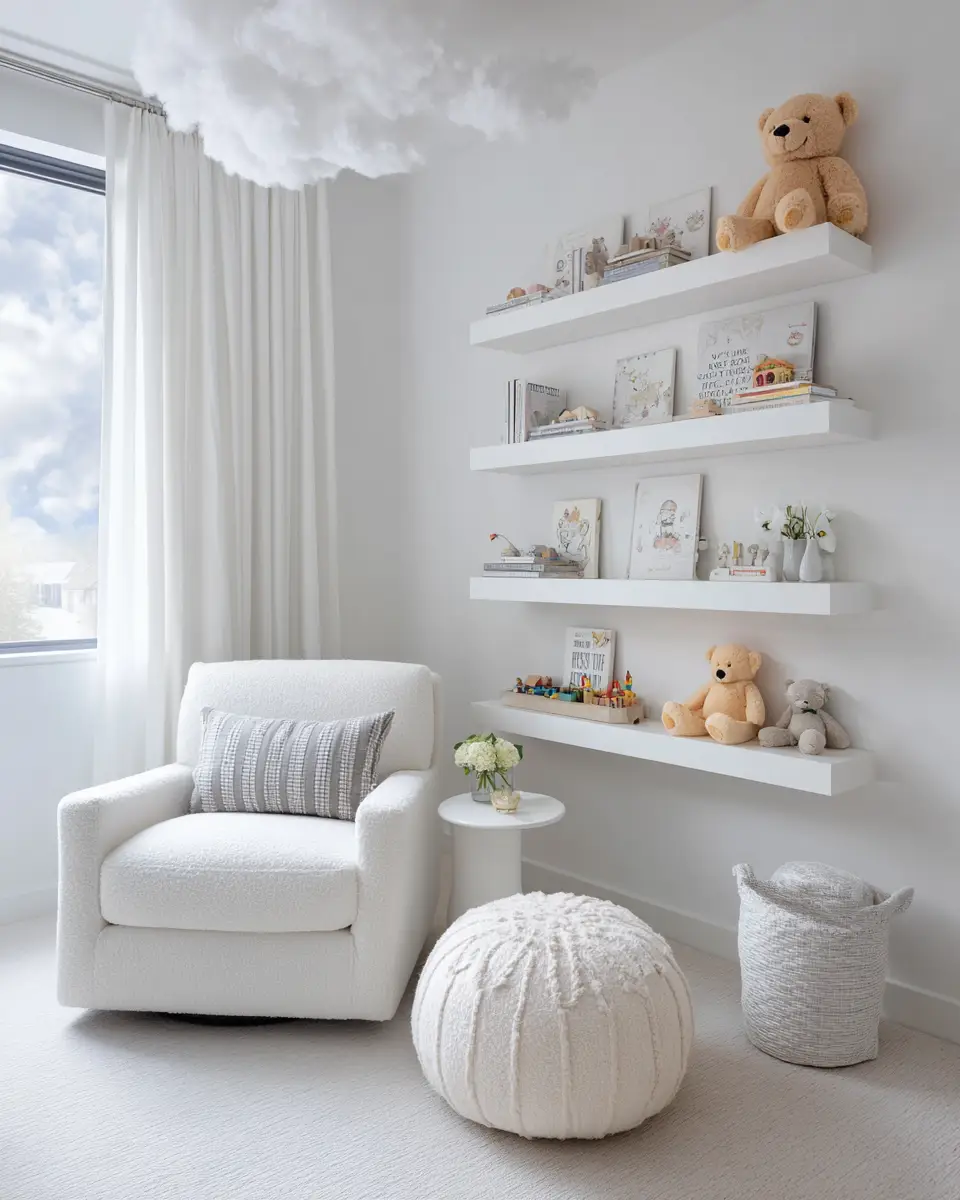 White Modern Nursery Decor Ideas