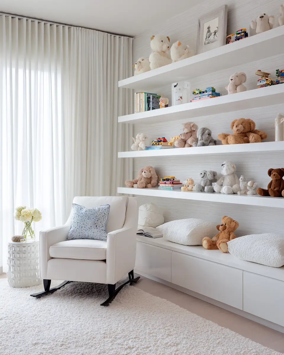 White Modern Nursery Decor Ideas