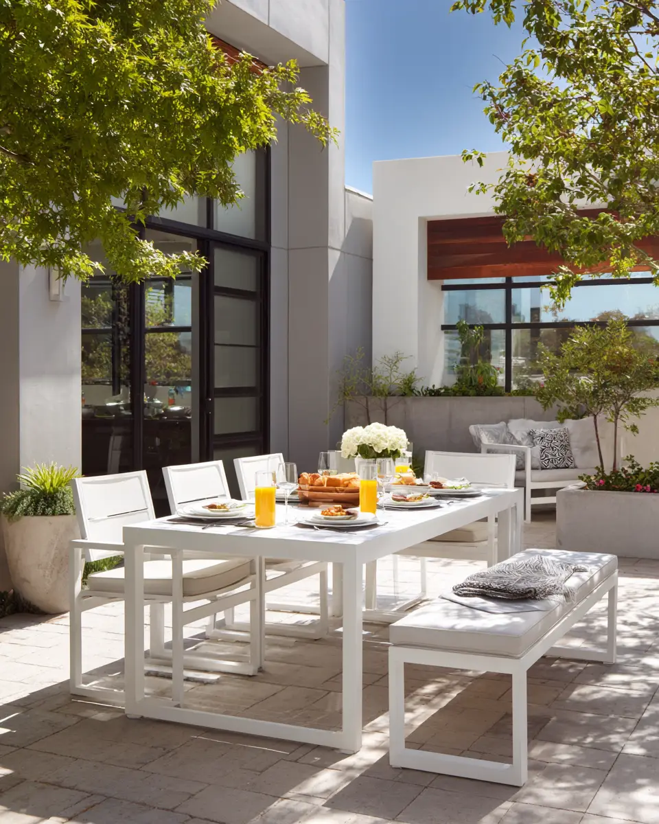 White Modern Patio Decor Ideas
