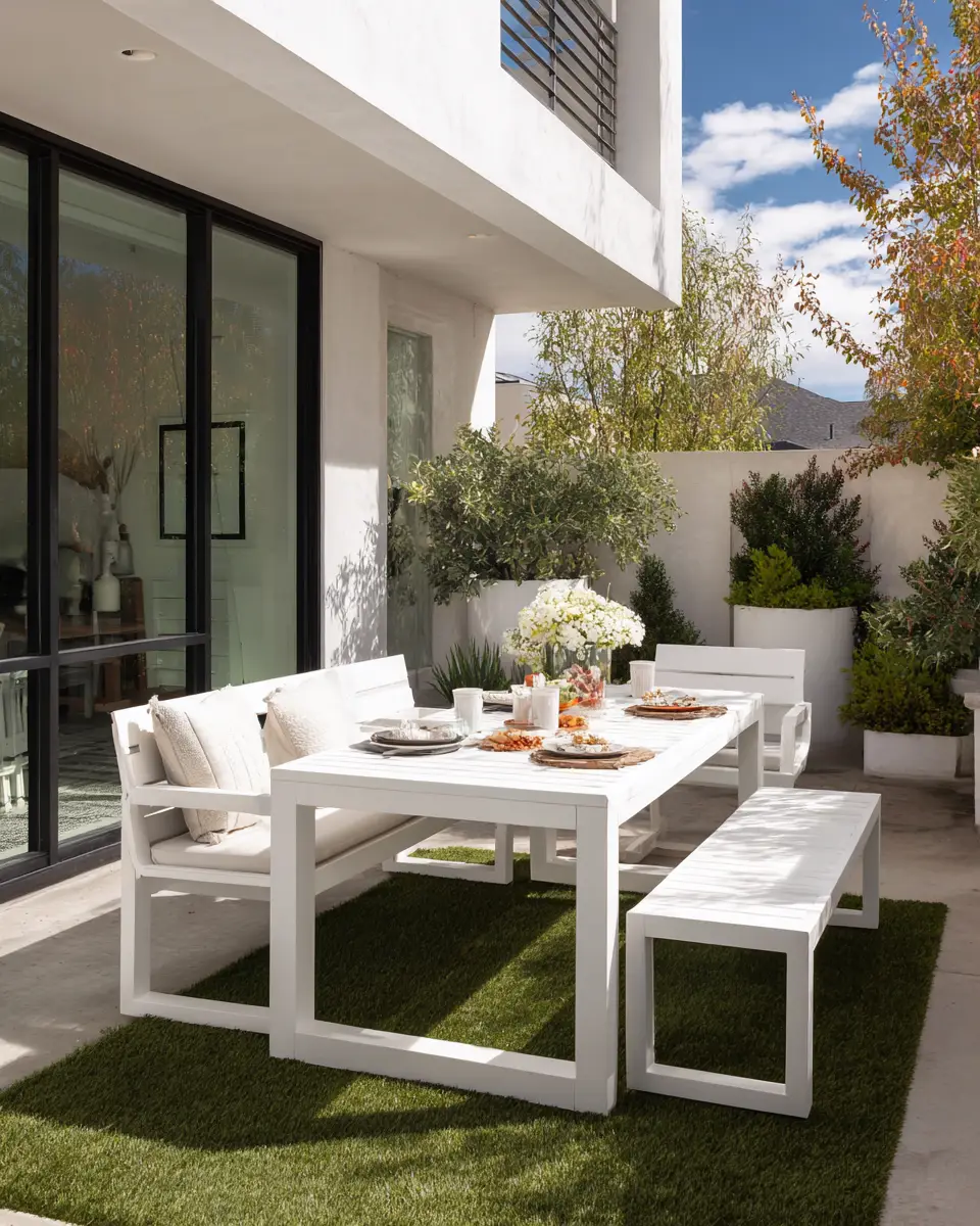 White Modern Patio Decor Ideas