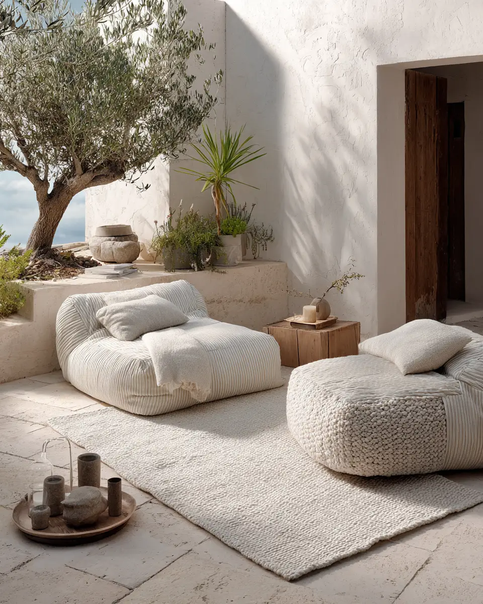 White Modern Patio Decor Ideas