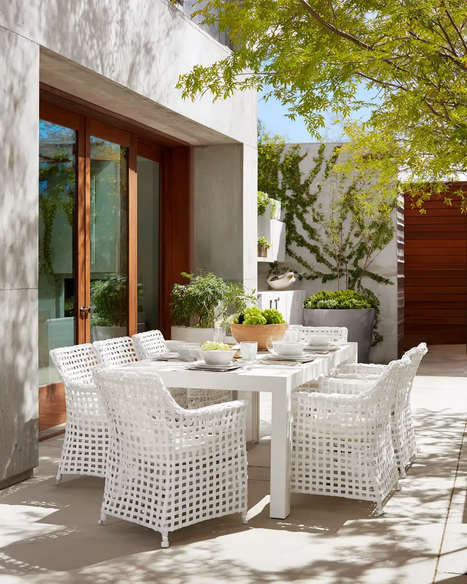 White Modern Patio Decor Ideas