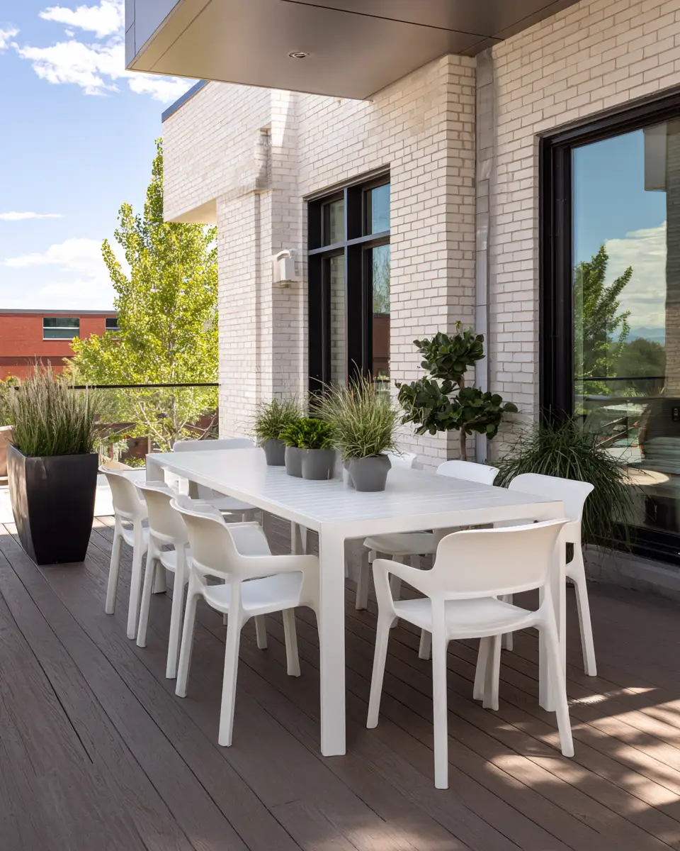 White Modern Patio Decor Ideas