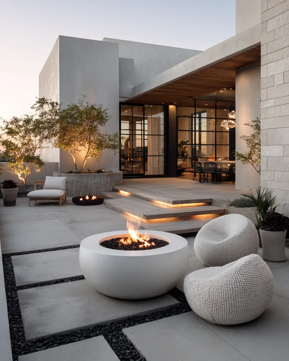 White Modern Patio Decor Ideas