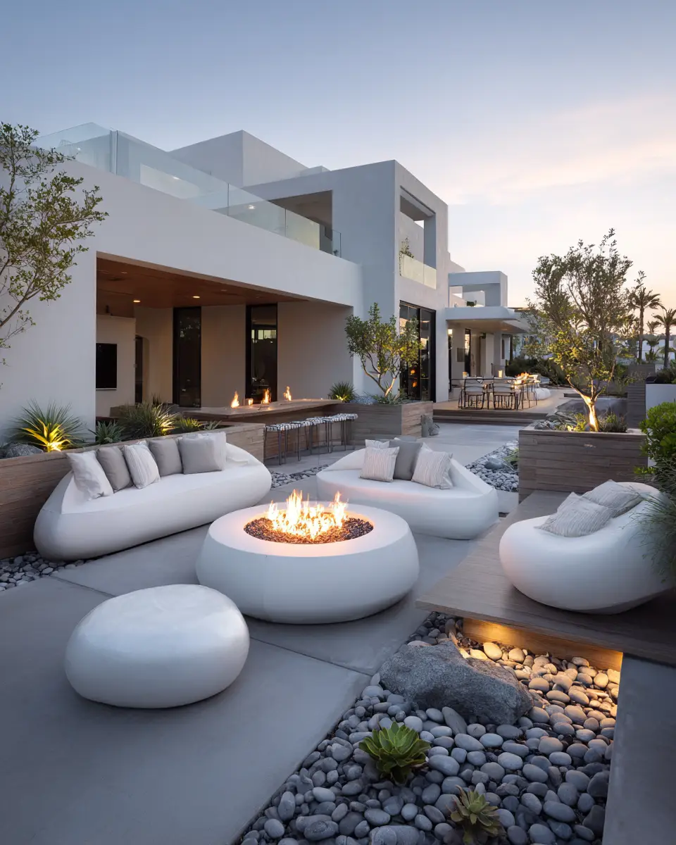 White Modern Patio Decor Ideas